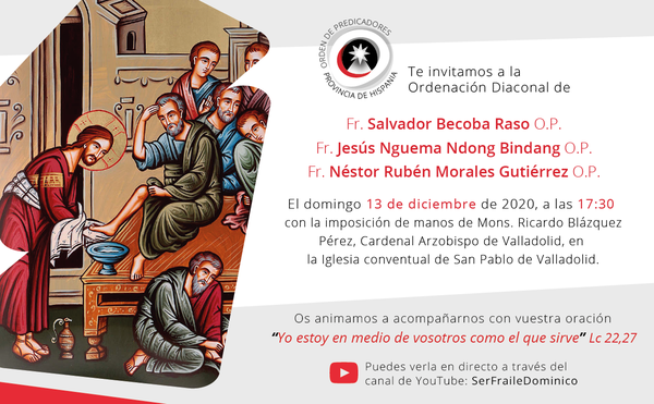 Invitación Ordenación Diaconal de Salvador - Jesús - Néstor